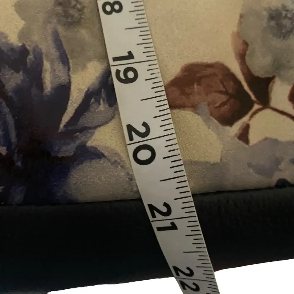 NWT Garuglieri Throw Pillow Floral Genuine Leather Made In Italy Duck Feathers
